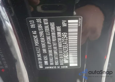 2014 Porsche Cayenne Gts из США, поврежденный, VIN WP1AD2A23ELA72349